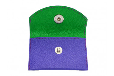 Porte-monnaie violet et vert