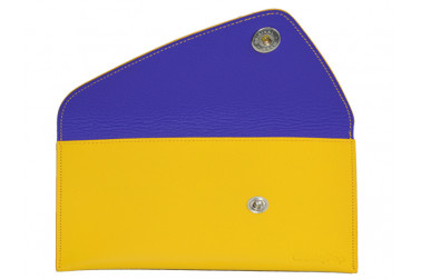 pochette jaune intérieur violet
